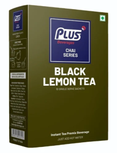 Plus Instant Black Lemon Tea - Hot (with stevia)
